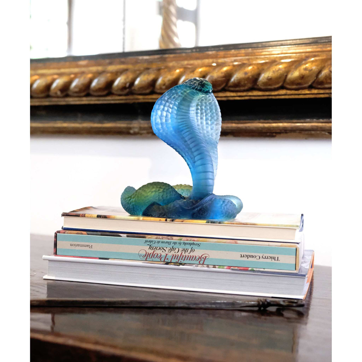 Daum Naja 500ex Sculpture – Blue, alternate view