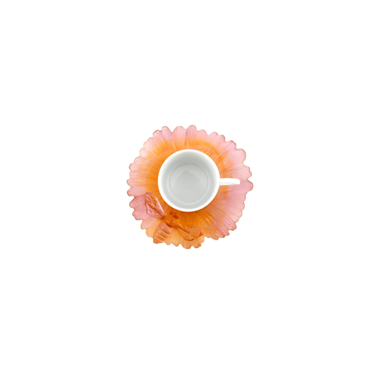 Daum Or D'Abeille Coffee and Crystal Cup & Saucer Set – Cup saucer, alternate view