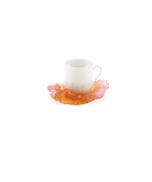Daum Or D'Abeille Coffee and Crystal Cup & Saucer Set — Set of 2 cups saucers