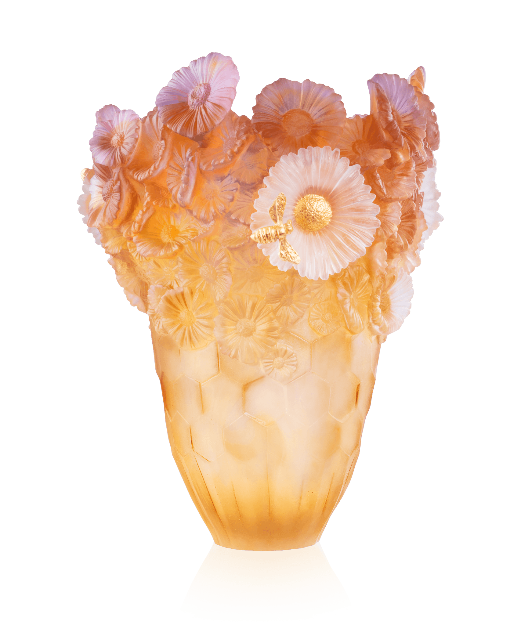 Daum Or D'Abeille Magnum Vase 99ex