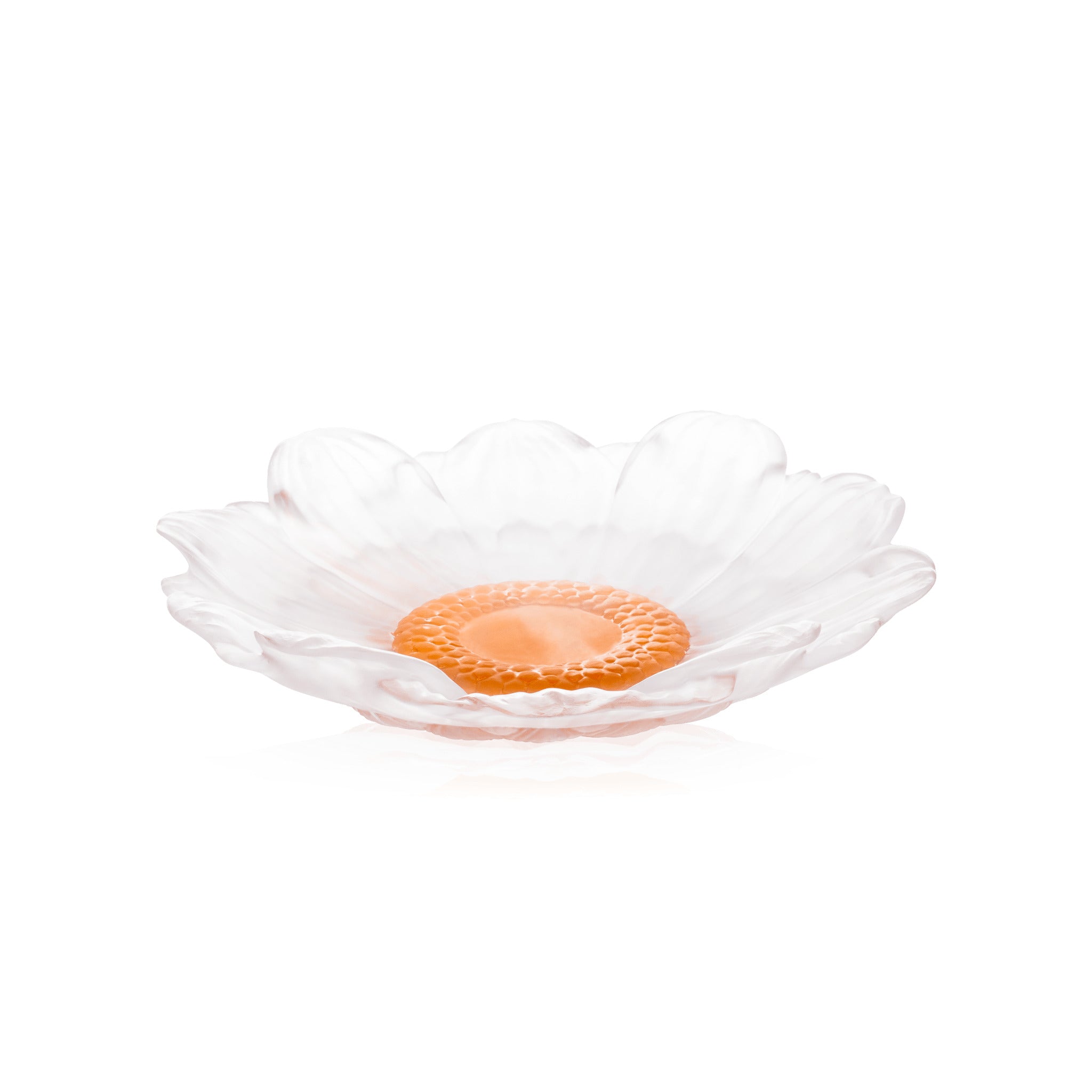 Daum Or D'Abeille Medium Presentation Flower Sculpture — White