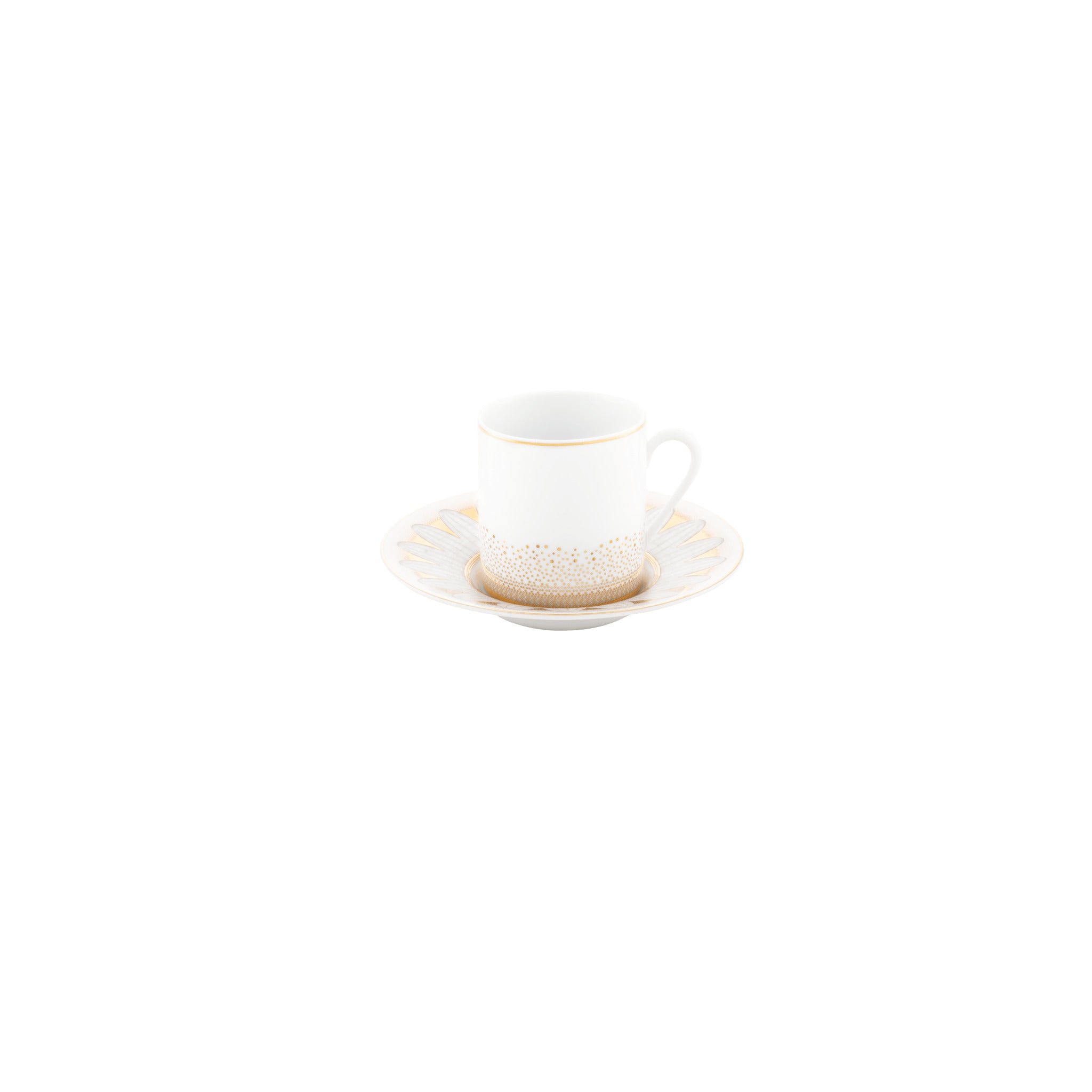 Daum Or D'Abeille Sculpture — Set of 2 coffee cups and saucers