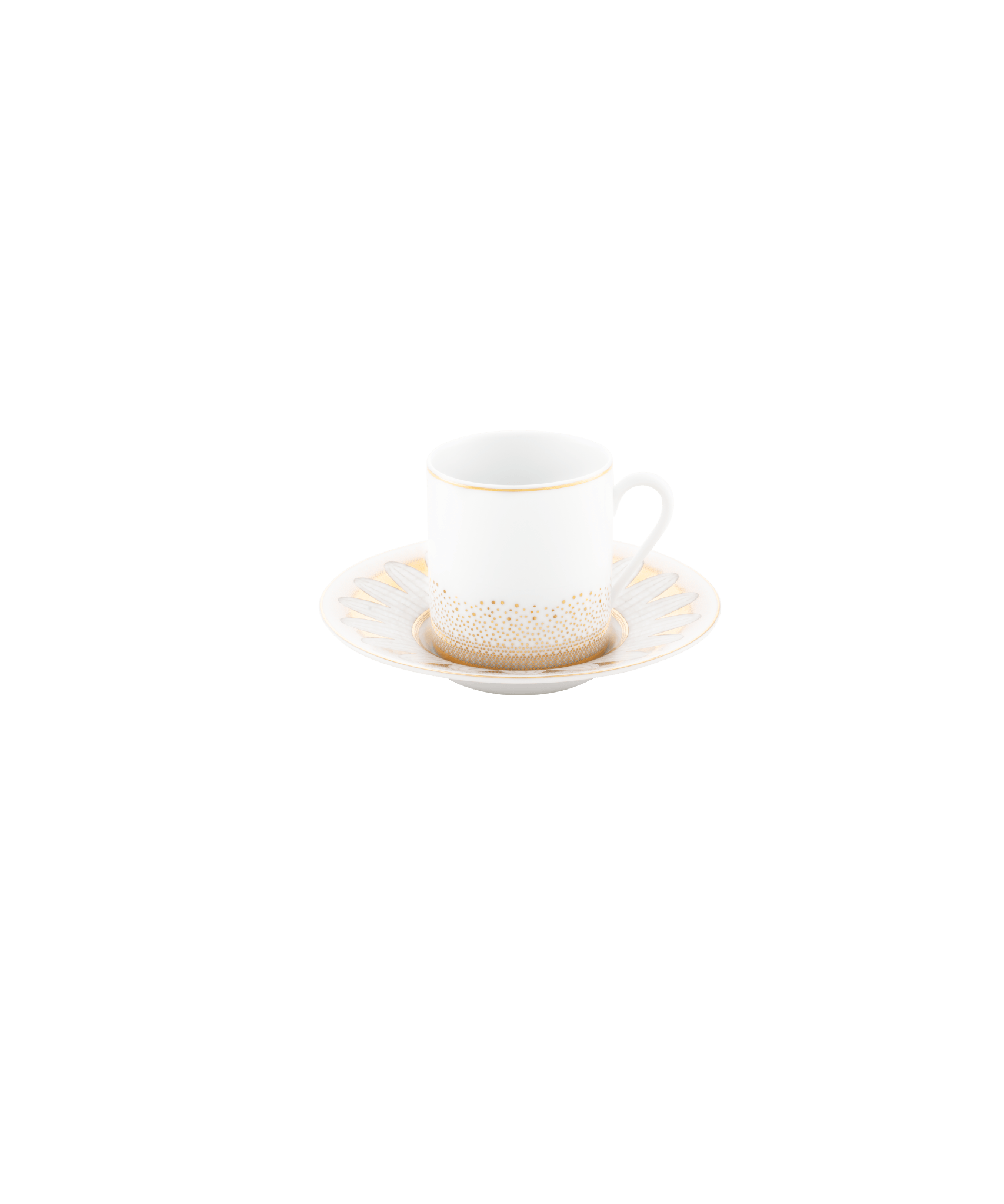 Daum Or D'Abeille Sculpture — Set of 2 coffee cups and saucers