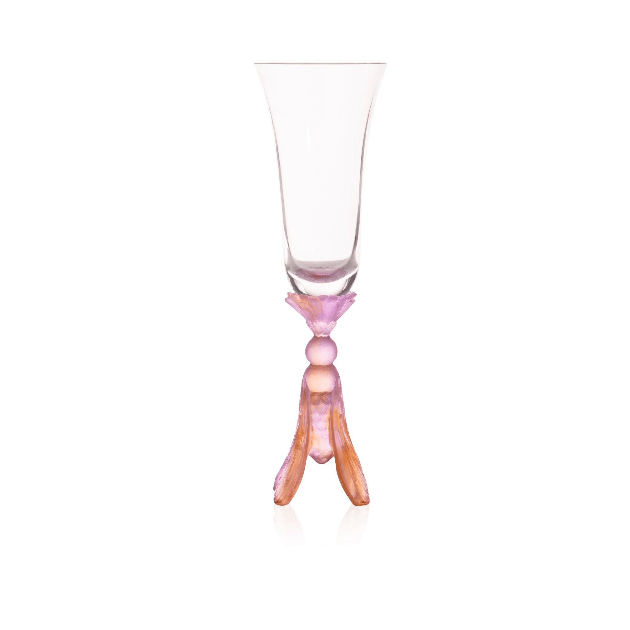 Daum Or D'Abeille Set of Champagne Flute — 2 wine glasses