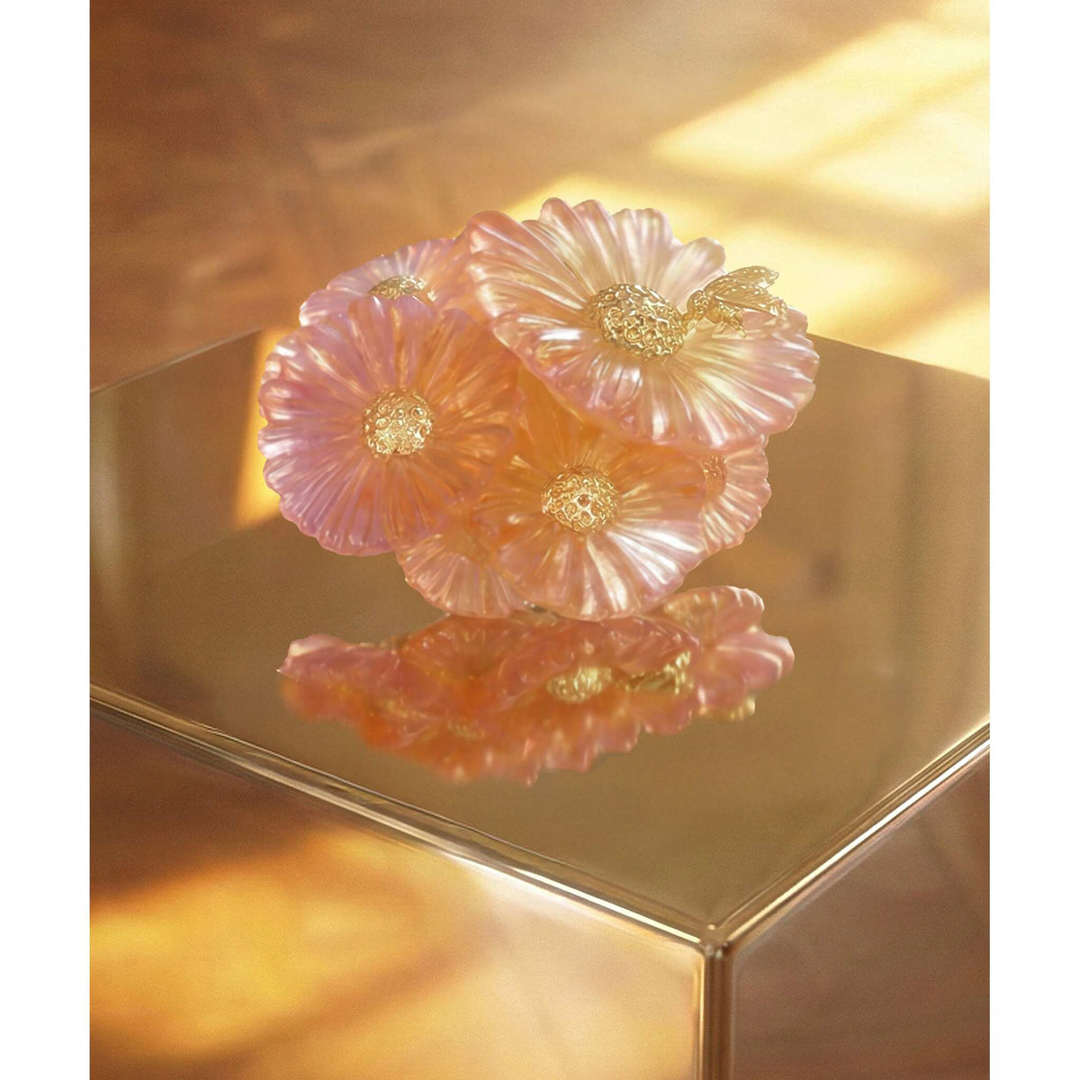 Daum Or D'Abeille Small Decorative Bouquet Sculpture, alternate view