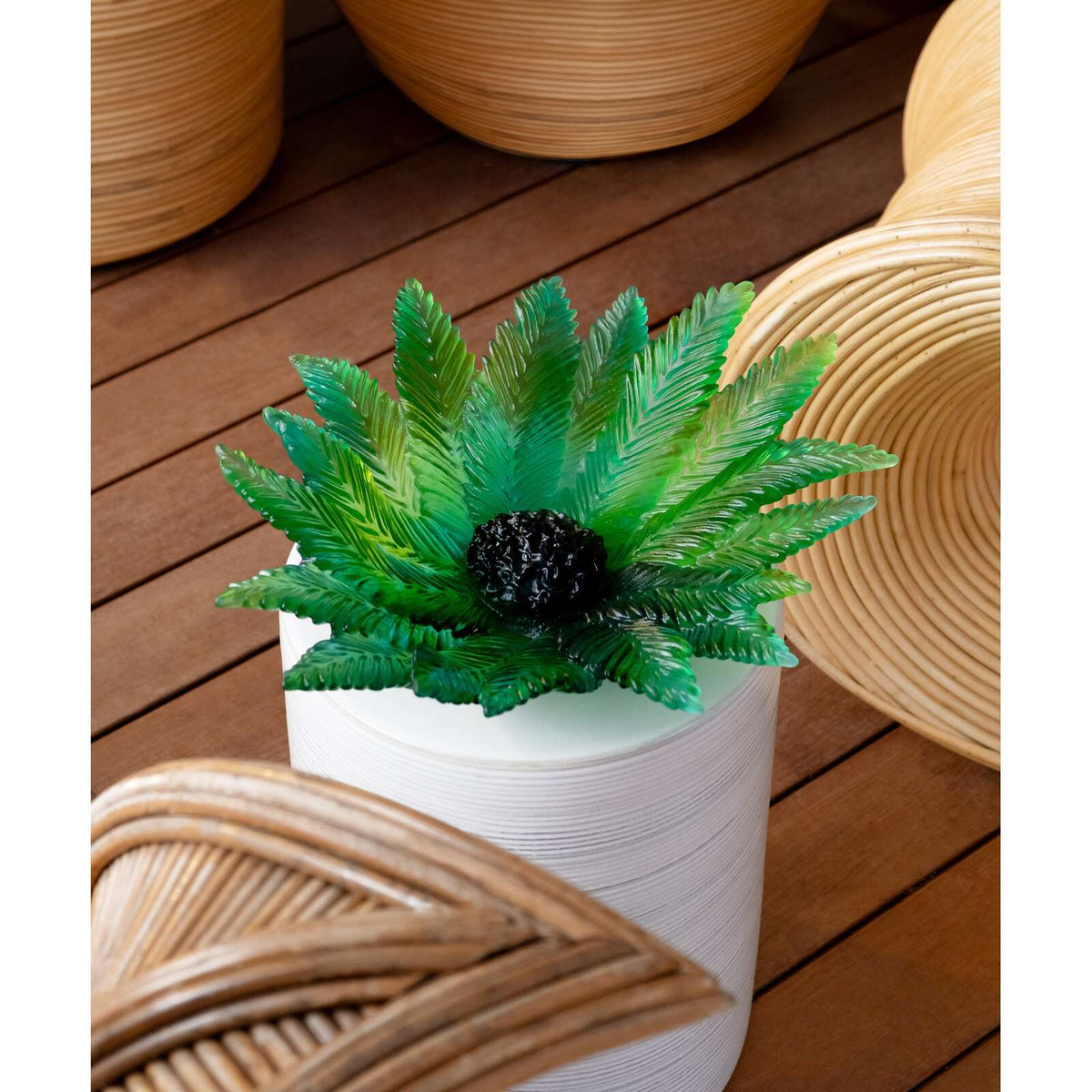 Daum Palm Beach Large Centerpiece By Emilio Robba 375ex Sculpture, lifestyle view