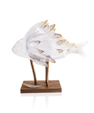 Daum Punky Fish White and Gold By Patrick Rougereau 25ex Sculpture
