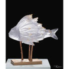 Daum Punky Fish White and Gold By Patrick Rougereau 25ex Sculpture, alternate view