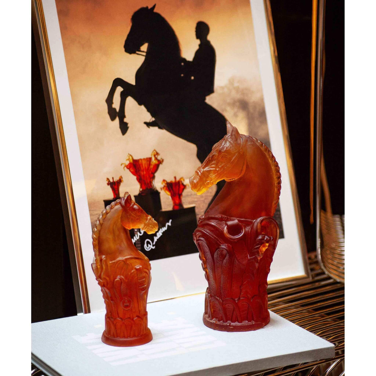 Daum Rêve Equestre Chess Knight Medium 250ex Sculpture, Daum crystal, view 2