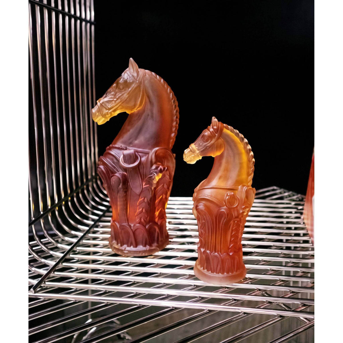 Daum Rêve Equestre Chess Knight Medium 250ex Sculpture, Daum crystal, view 4