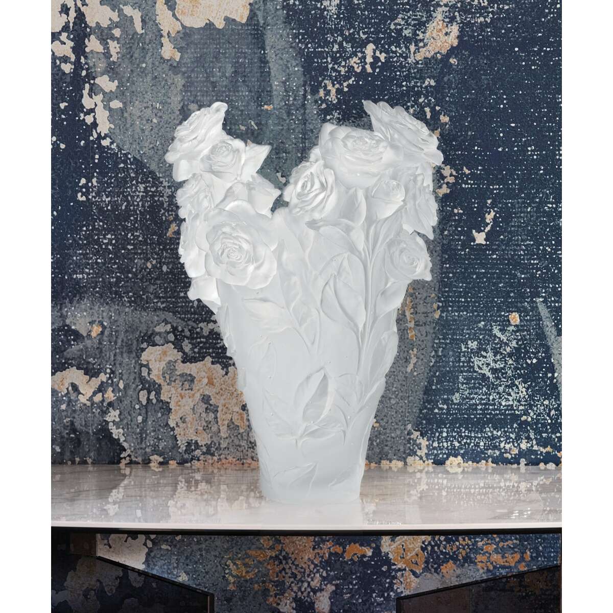 Daum Rose Passion Magnum Vase – White 50ex, alternate view