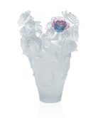 Daum Rose Passion Magnum Vase — White green and pink flower 50ex