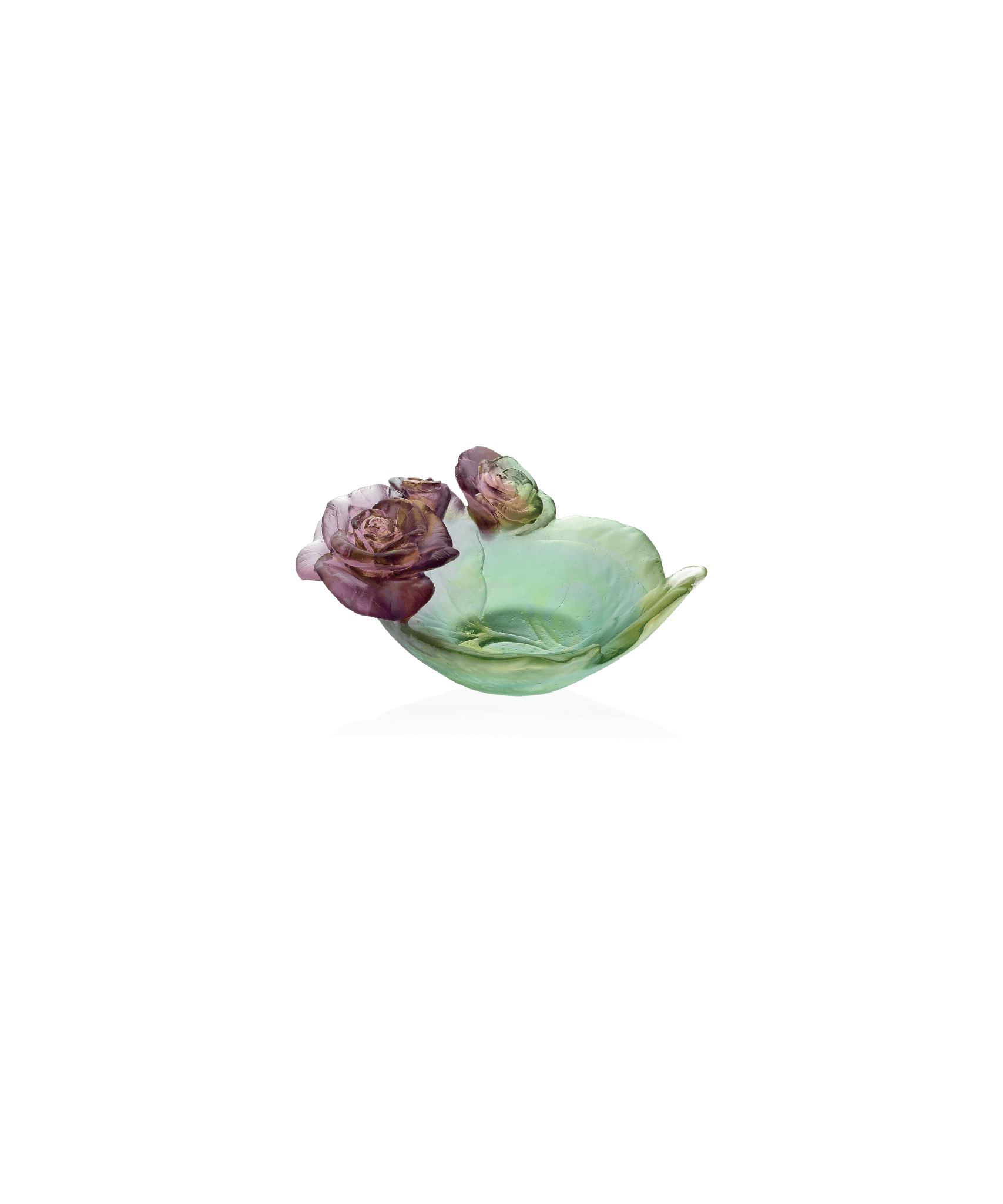 Daum Rose Passion Small Bowl and — Green pink