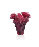 Daum Rose Passion Small Vase — Red and purple