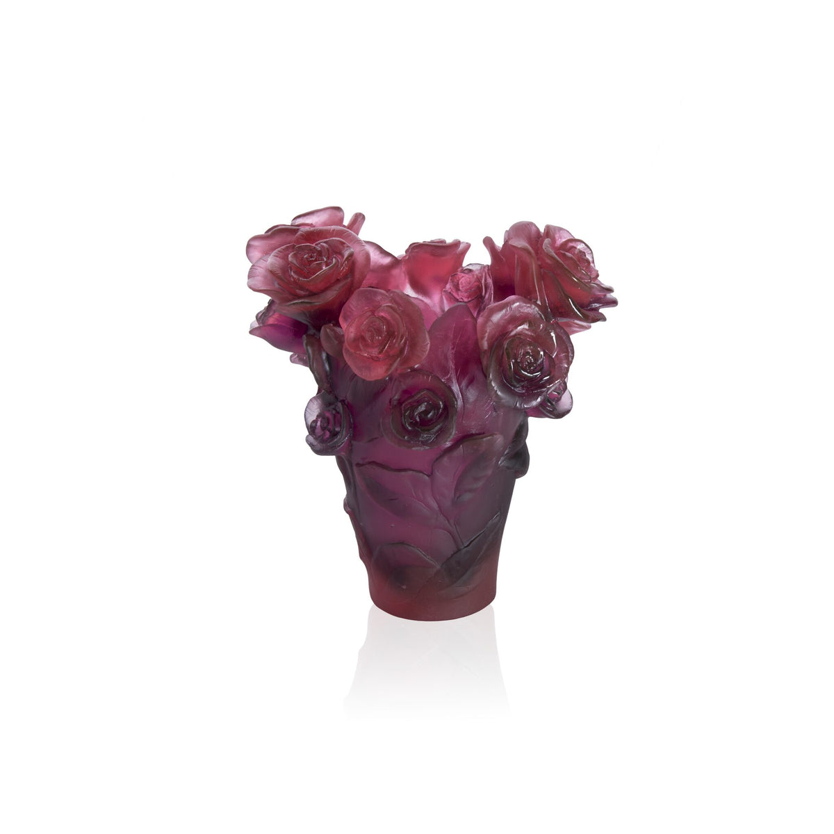 Daum Rose Passion Small Vase – Red and purple, alternate view