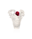 Daum Rose Passion Small Vase — White red flower
