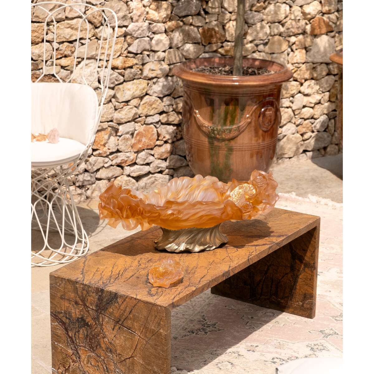 Daum Rose Royale Prestige Centerpiece 99ex Sculpture, lifestyle view