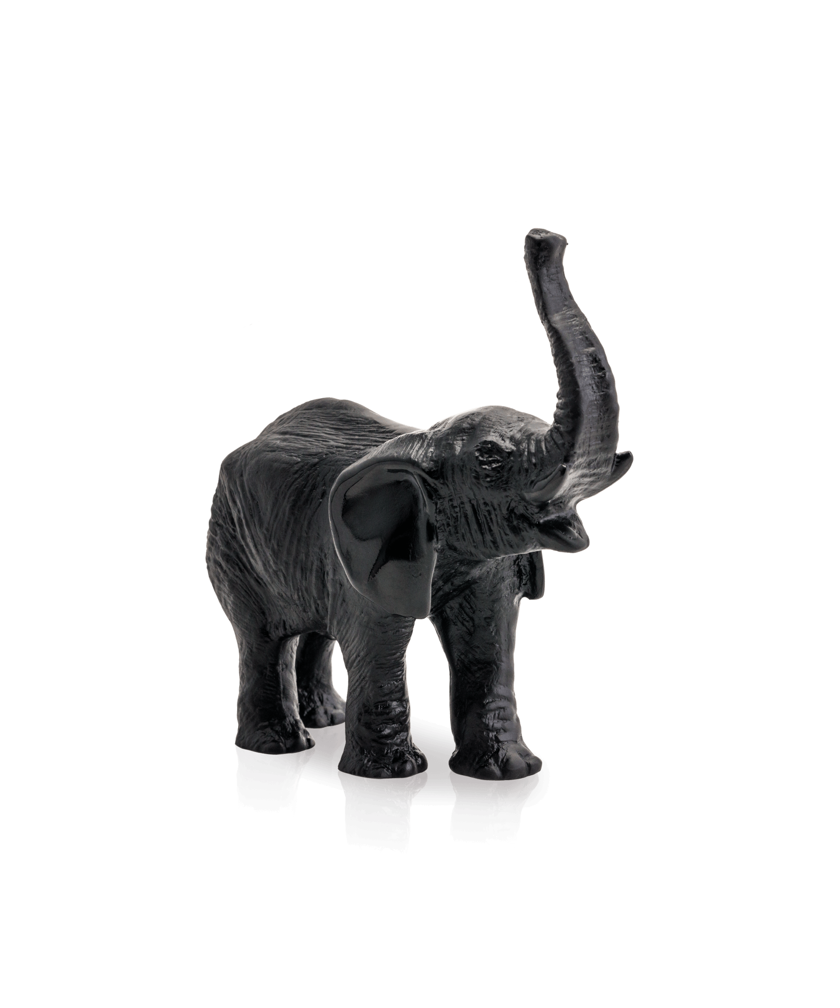 Daum Small Elephant By Jean François Leroy Sculpture — Black