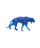 Daum Small Wild Panther By Richard Orlinski 375ex Sculpture — Blue