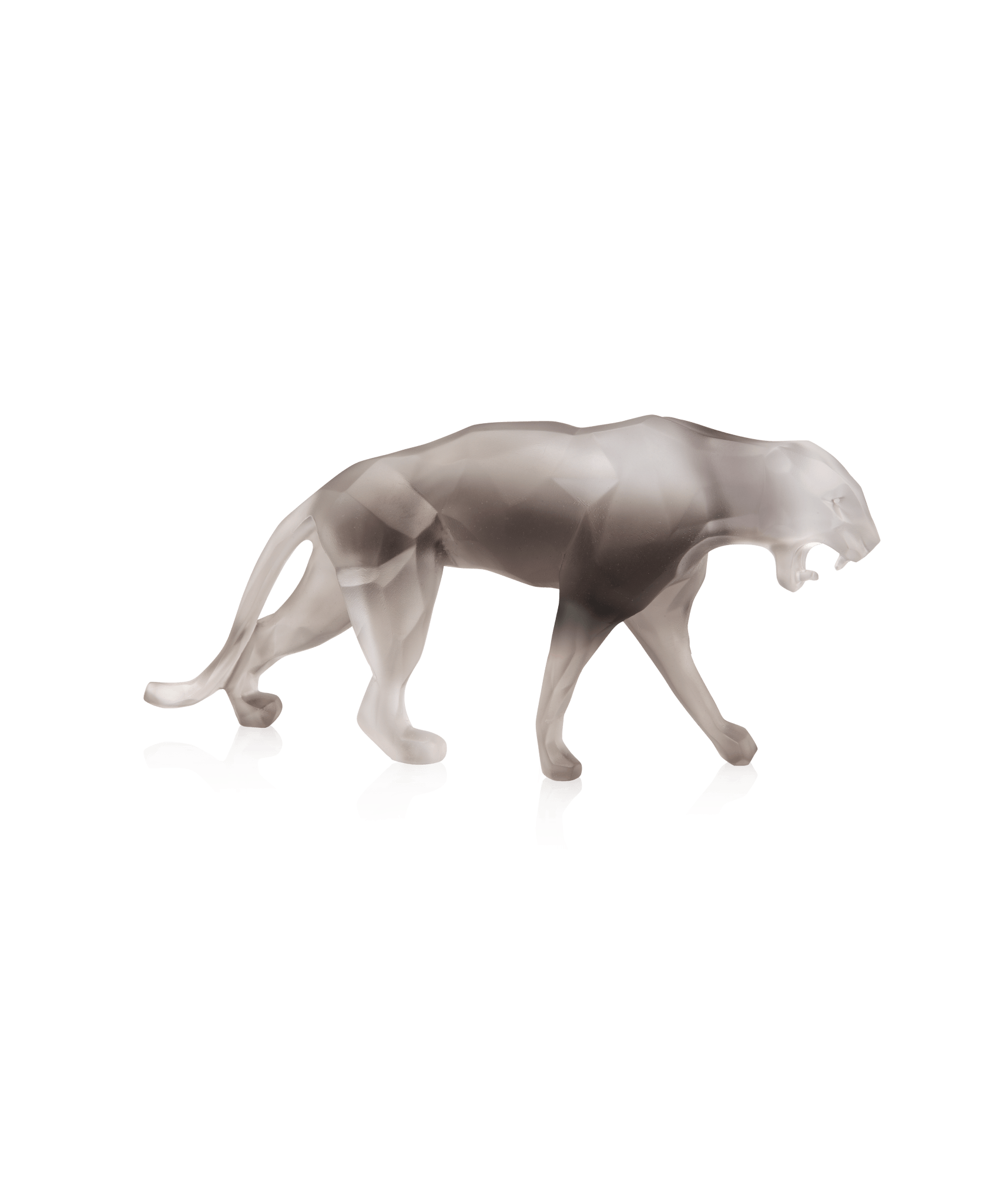 Daum Small Wild Panther By Richard Orlinski 375ex Sculpture — Grey