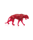 Daum Small Wild Panther By Richard Orlinski 375ex Sculpture — Red