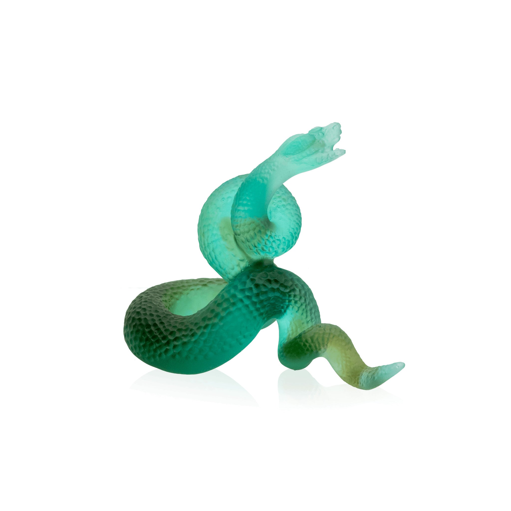 Daum Snake Sculpture — Green 588ex