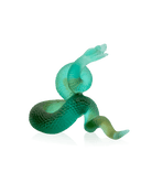 Daum Snake Sculpture — Green 588ex