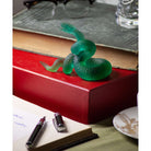 Daum Snake Sculpture – Green 588ex, alternate view
