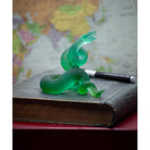 Daum Snake Sculpture – Green 588ex, alternate view