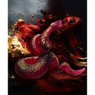 Daum Snake Sculpture – Red gold finish 88ex, alternate view