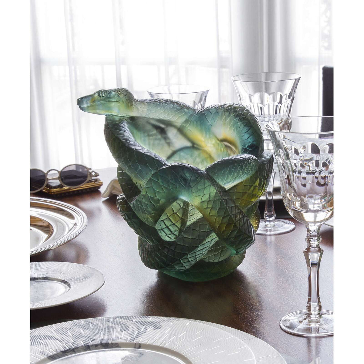 Daum Snake Vase 888ex, alternate view