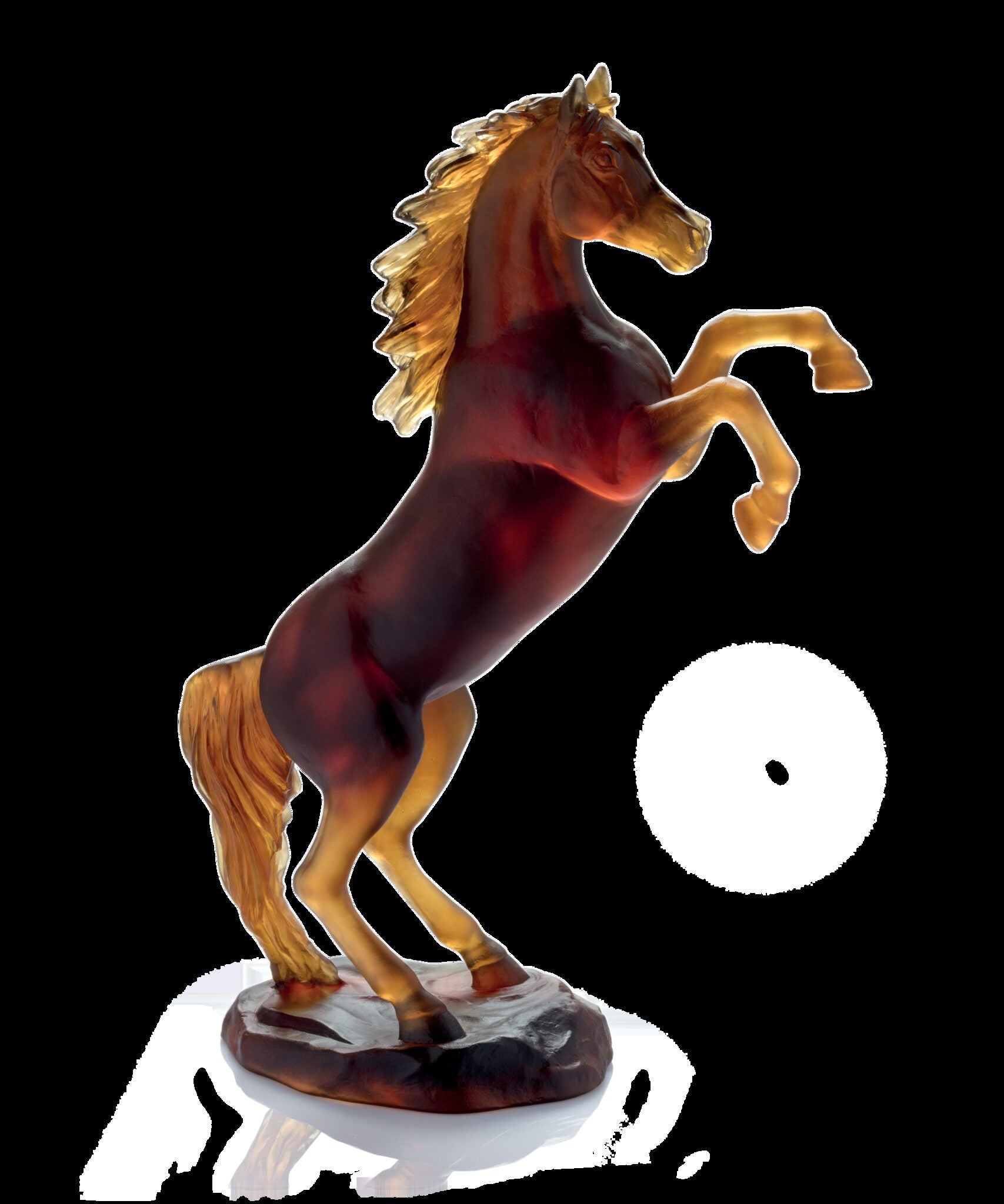 Daum Spirited Horse 500ex Sculpture — Amber brown
