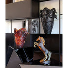Daum Spirited Horse 500ex Sculpture – Amber brown, alternate view
