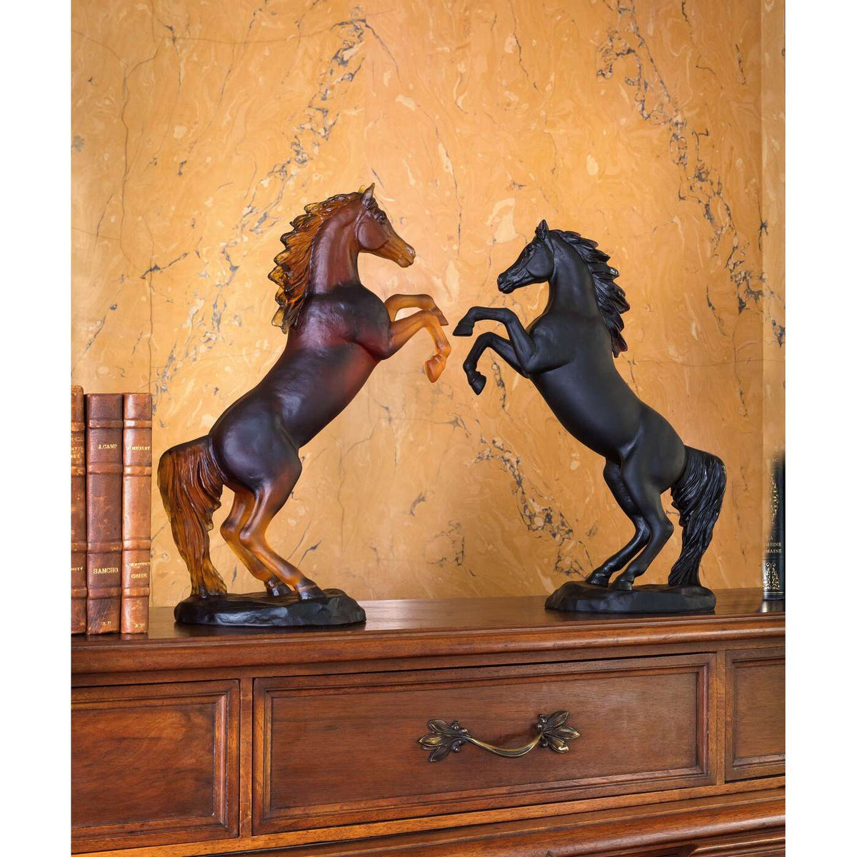 Daum Spirited Horse 500ex Sculpture – Amber brown, alternate view
