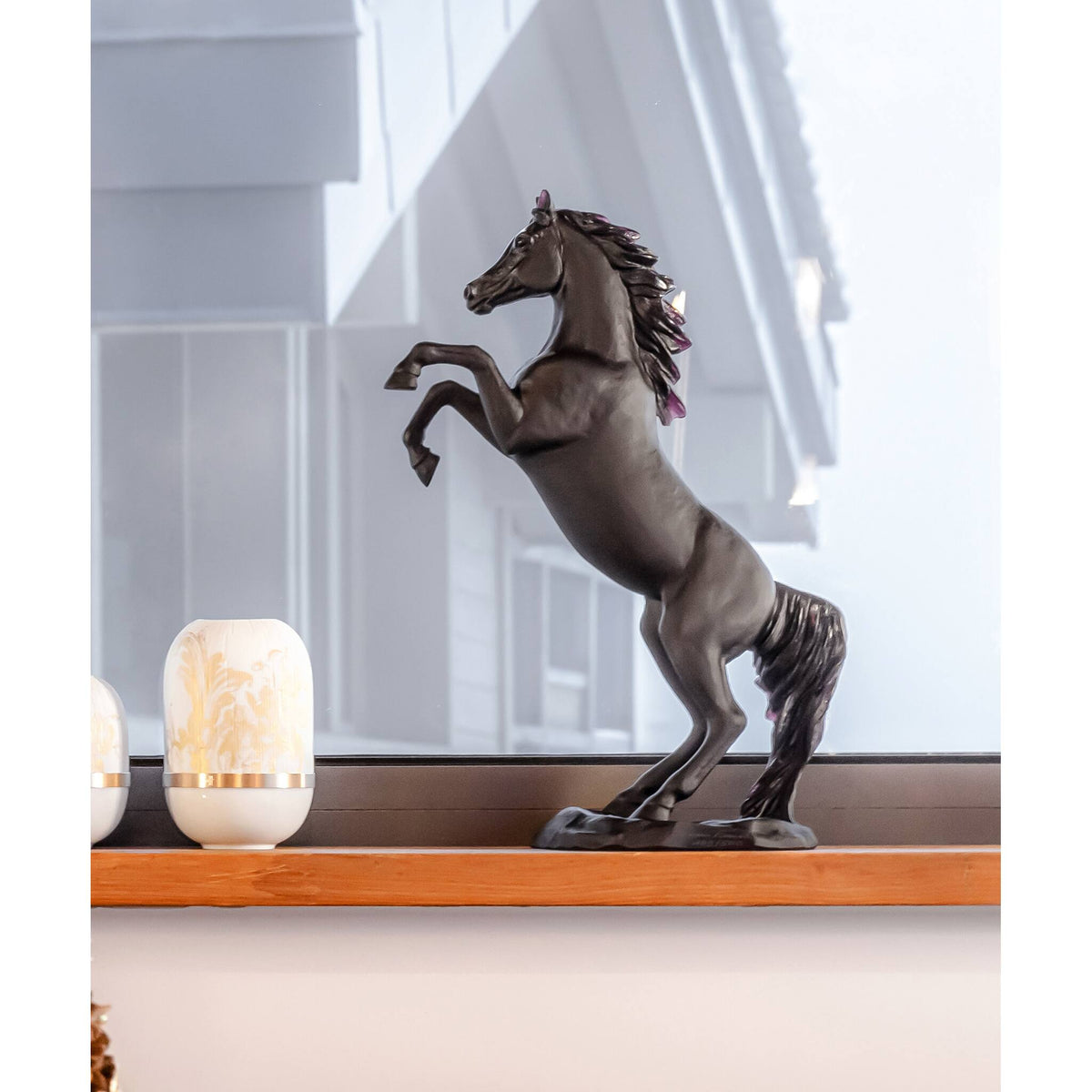 Daum Spirited Horse 500ex Sculpture – Black, alternate view