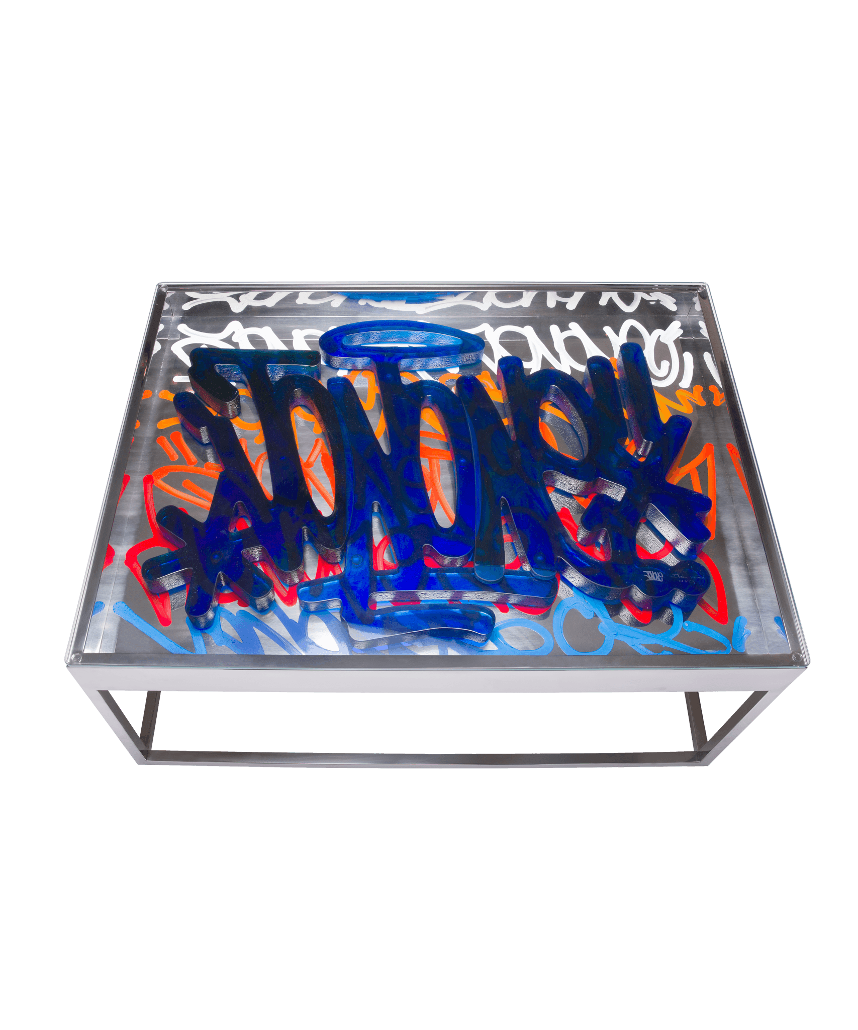 Daum Table For Two By JonOne 8ex Sculpture