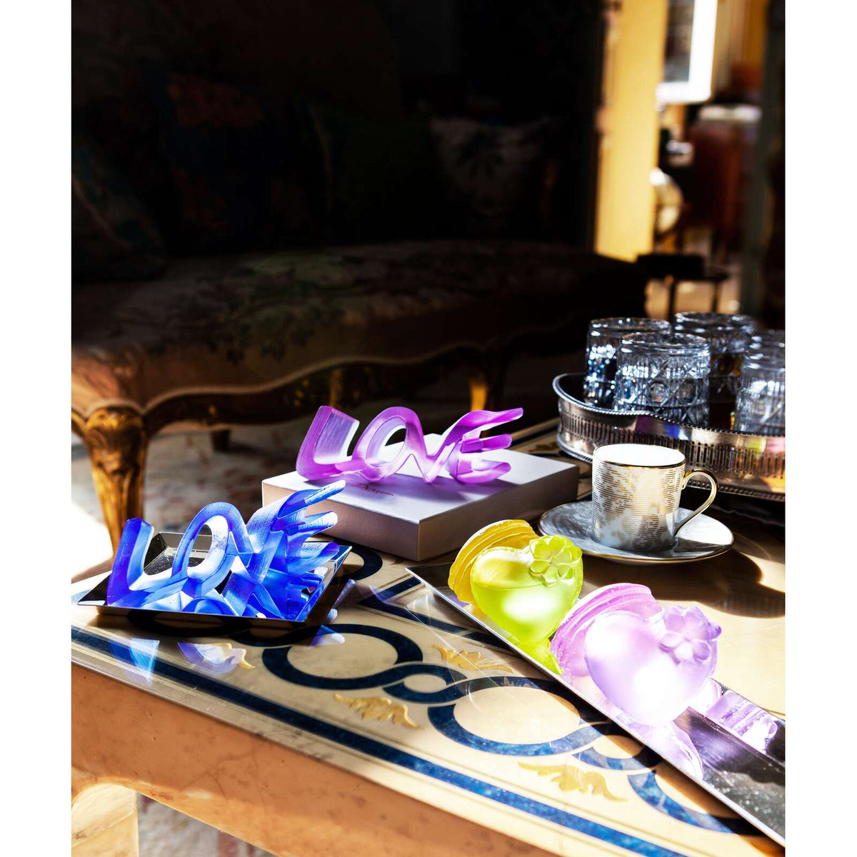 Daum True Love Sculpture – Blue, alternate view