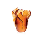 Daum Tulipe Large Vase — Amber