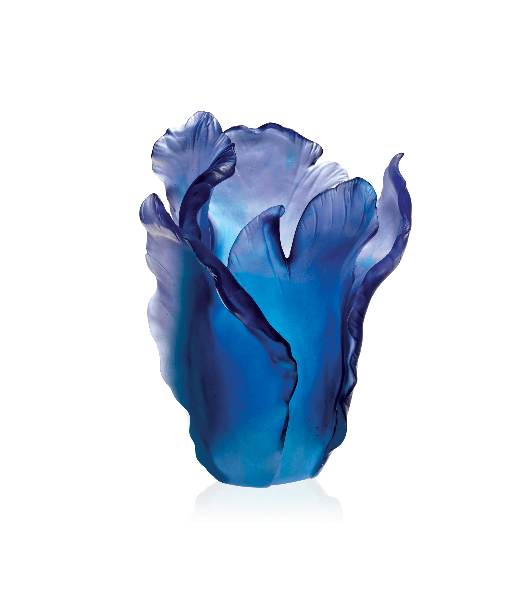 Daum Tulipe Large Vase — Blue