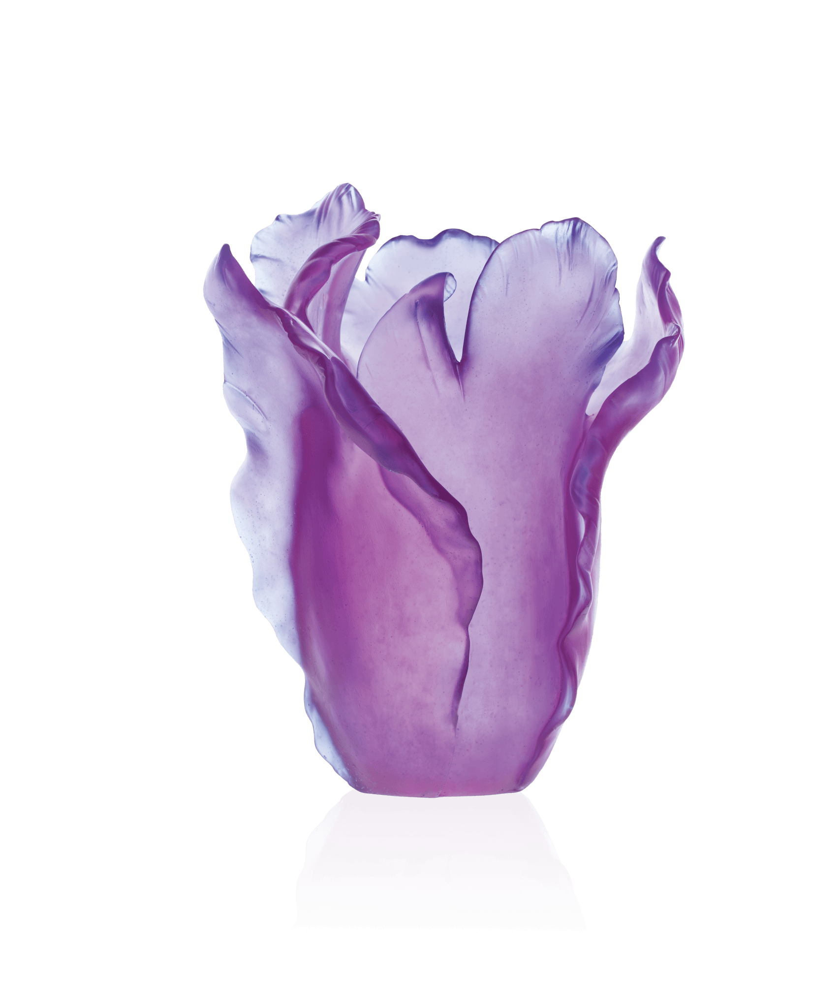Daum Tulipe Large Vase — Ultraviolet
