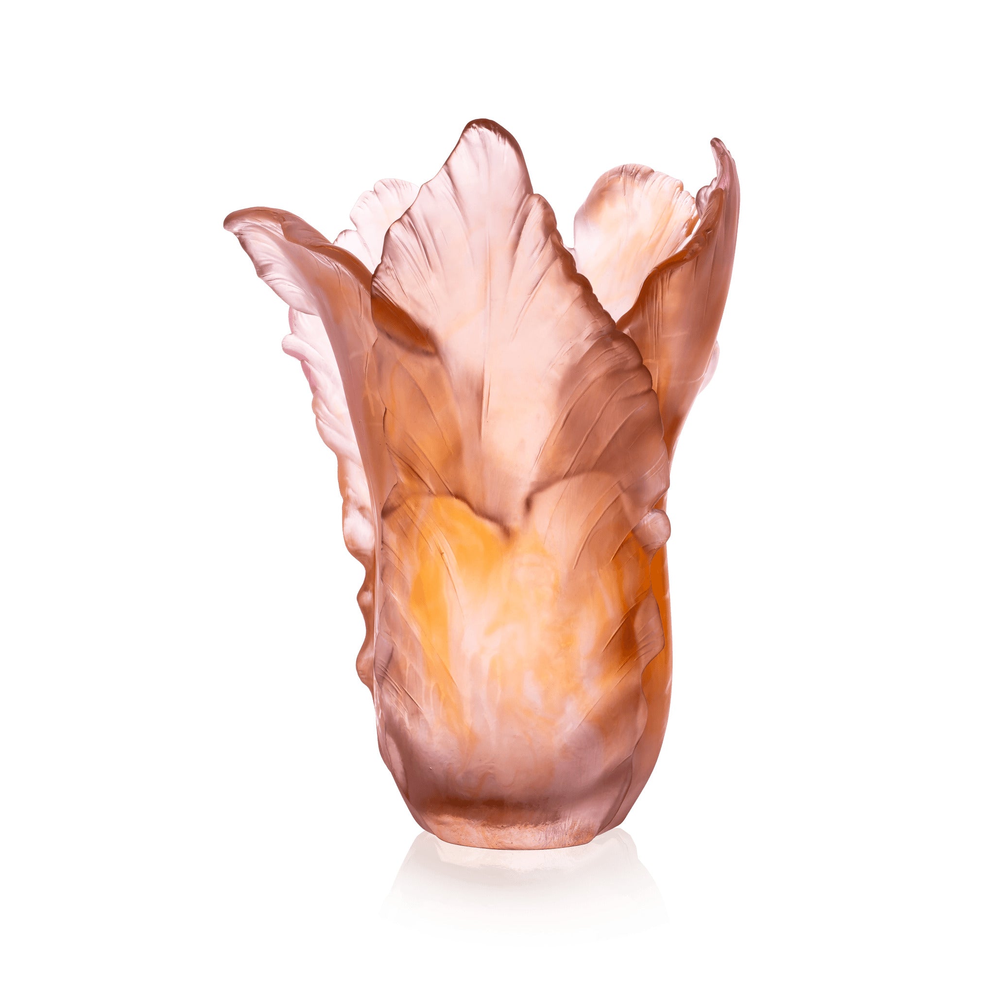 Daum Tulipe Magnum Vase 50ex — Amber Pink