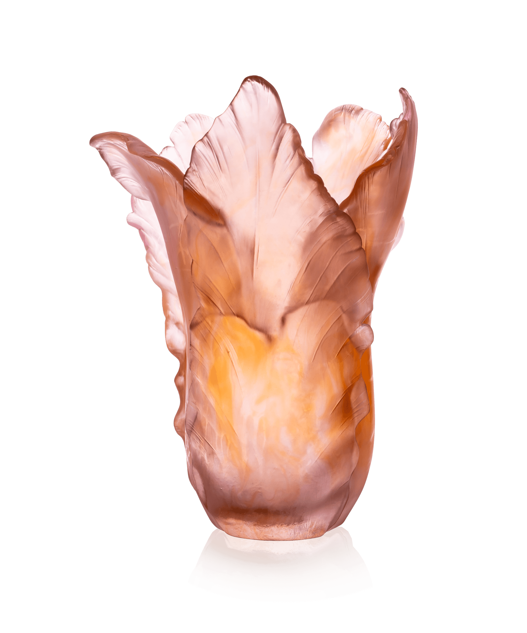 Daum Tulipe Magnum Vase 50ex — Amber Pink