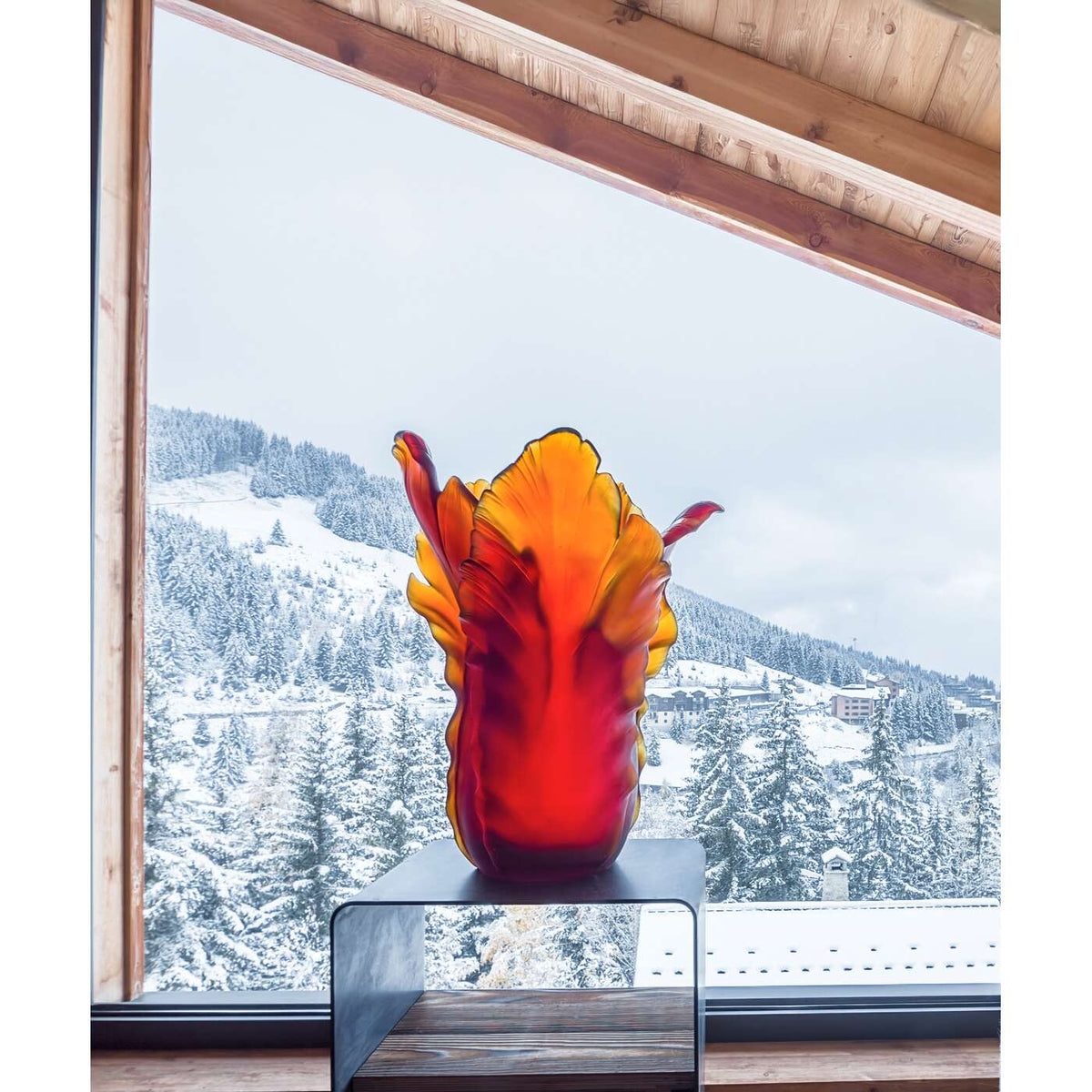 Daum Tulipe Magnum Vase 50ex – Dark amber, alternate view