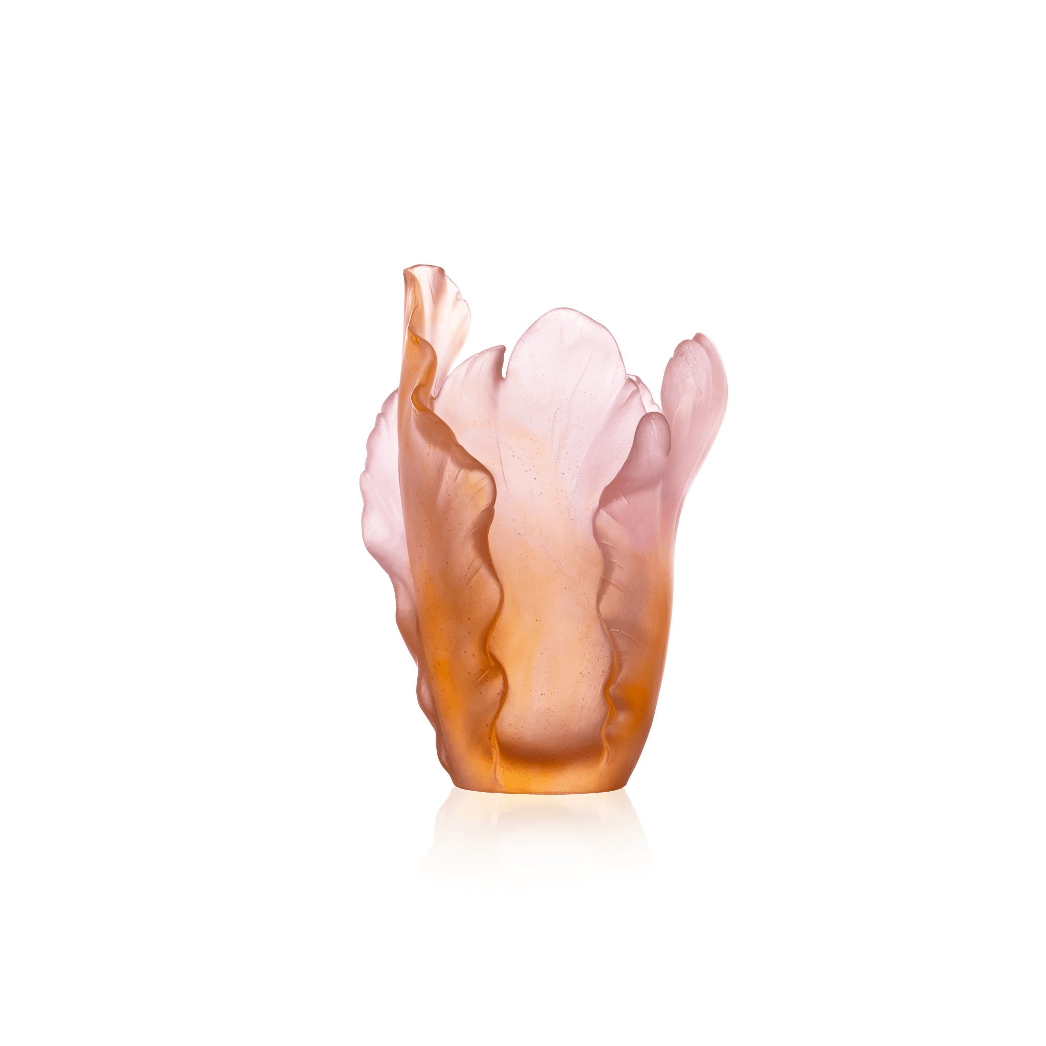 Daum Tulipe Vase — Amber Pink Small 125ex