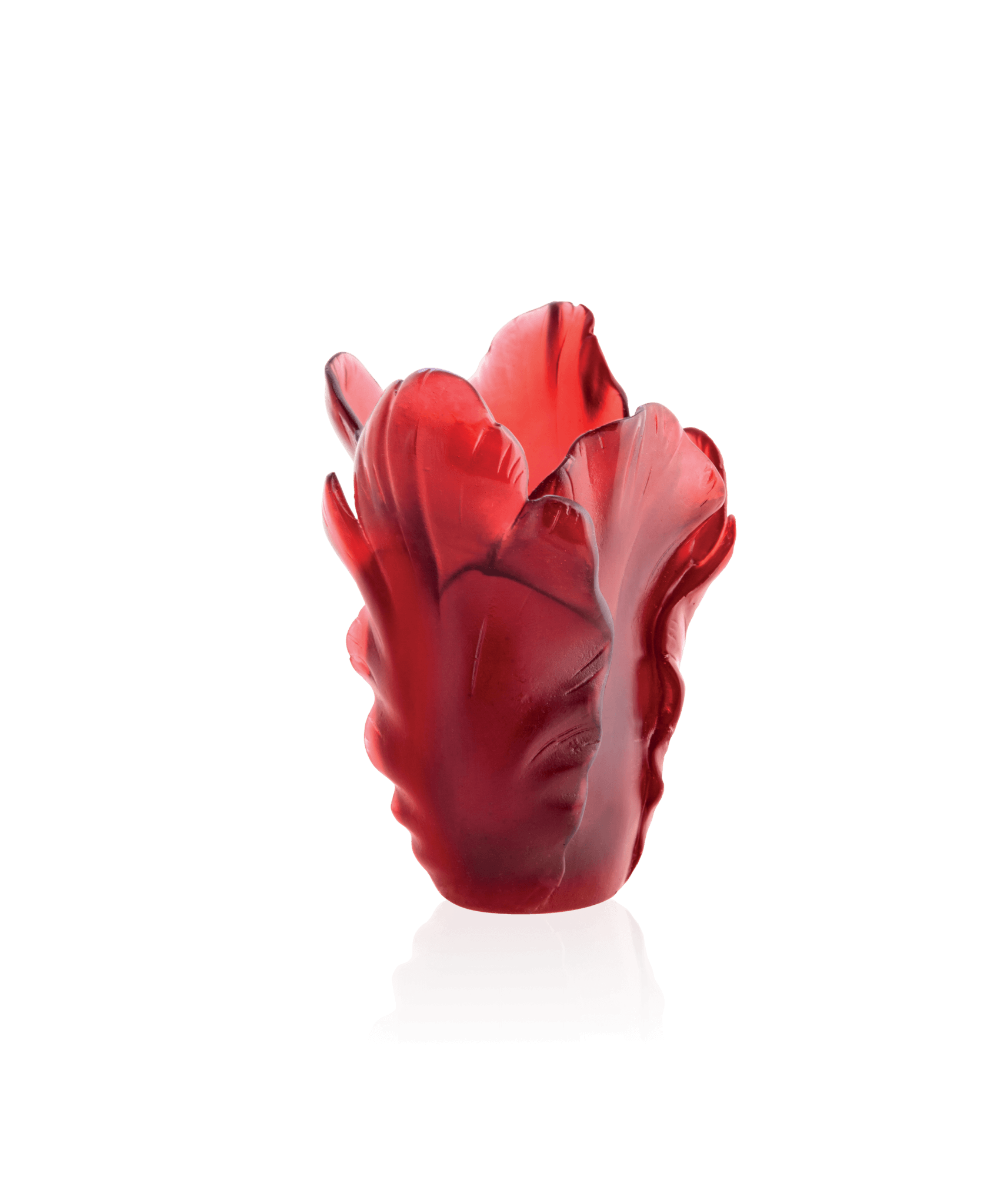 Daum Tulipe Vase — Red