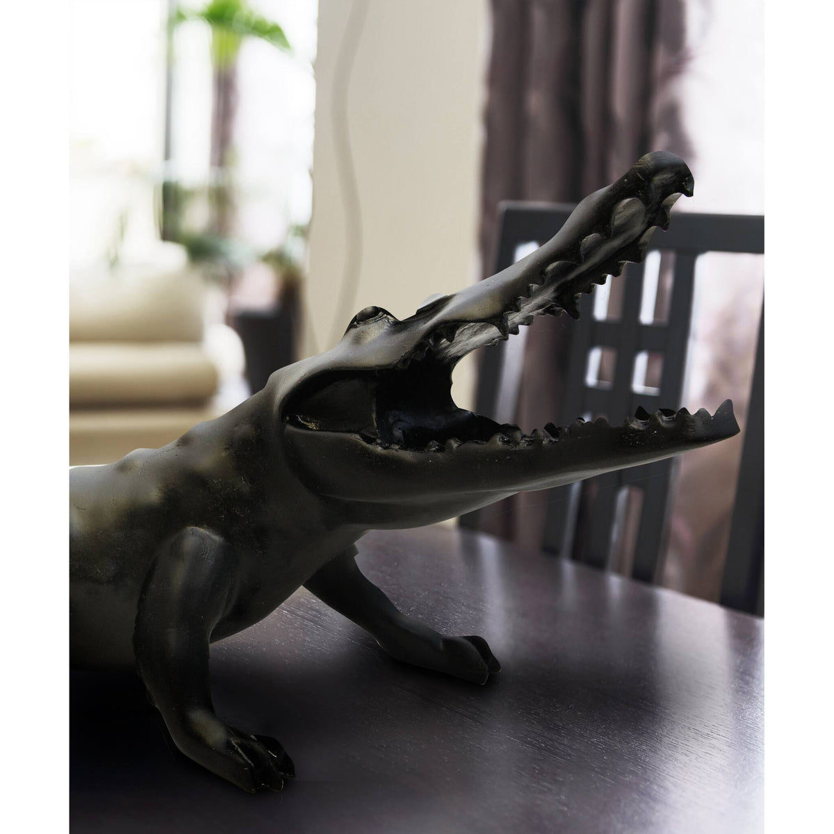 Daum Wild Crocodile Black By Richard Orlinski 99ex Sculpture, alternate view