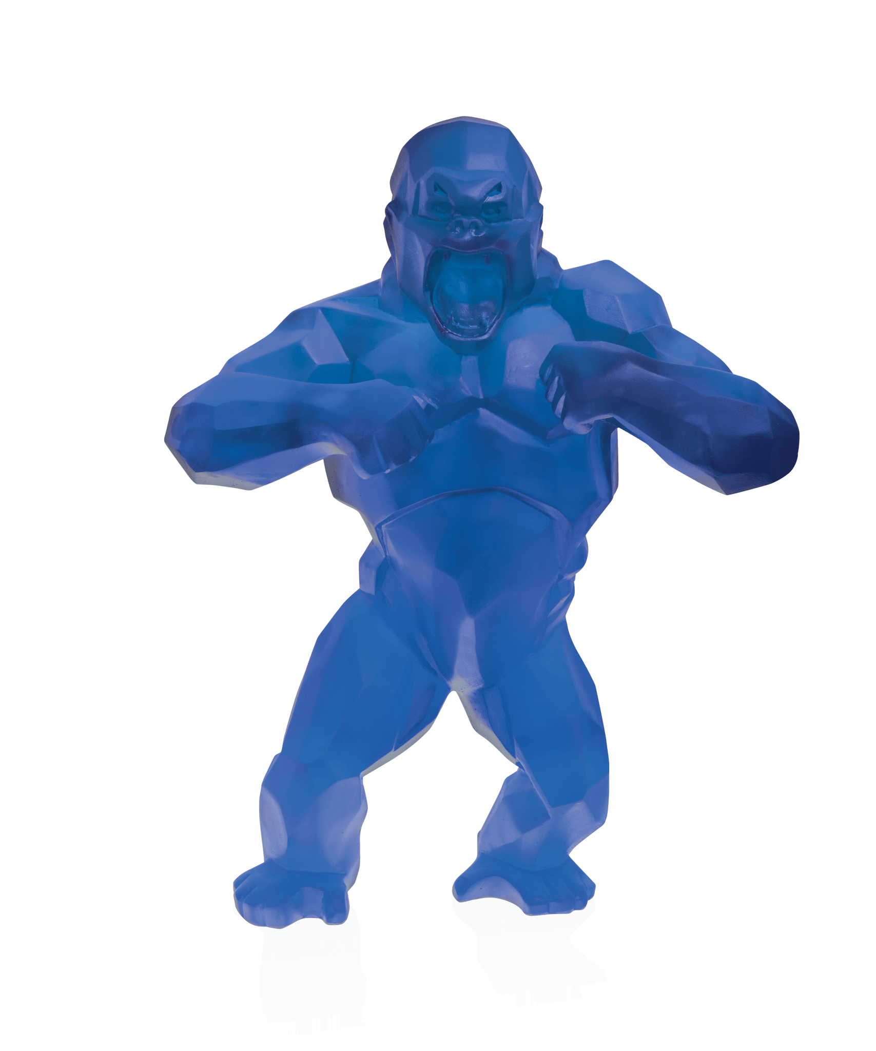 Daum Wild Kong By Richard Orlinski 99ex Sculpture — Blue