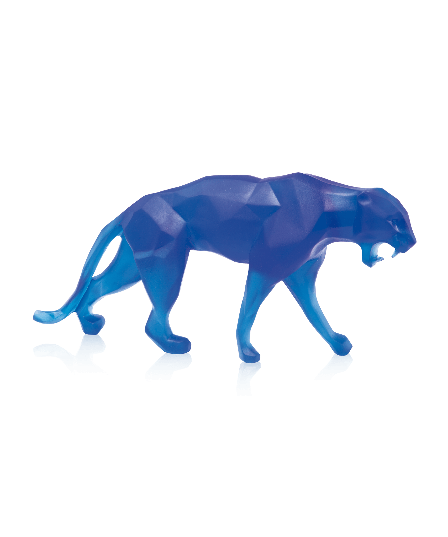 Daum Wild Panther By Richard Orlinski 99ex Sculpture — Blue