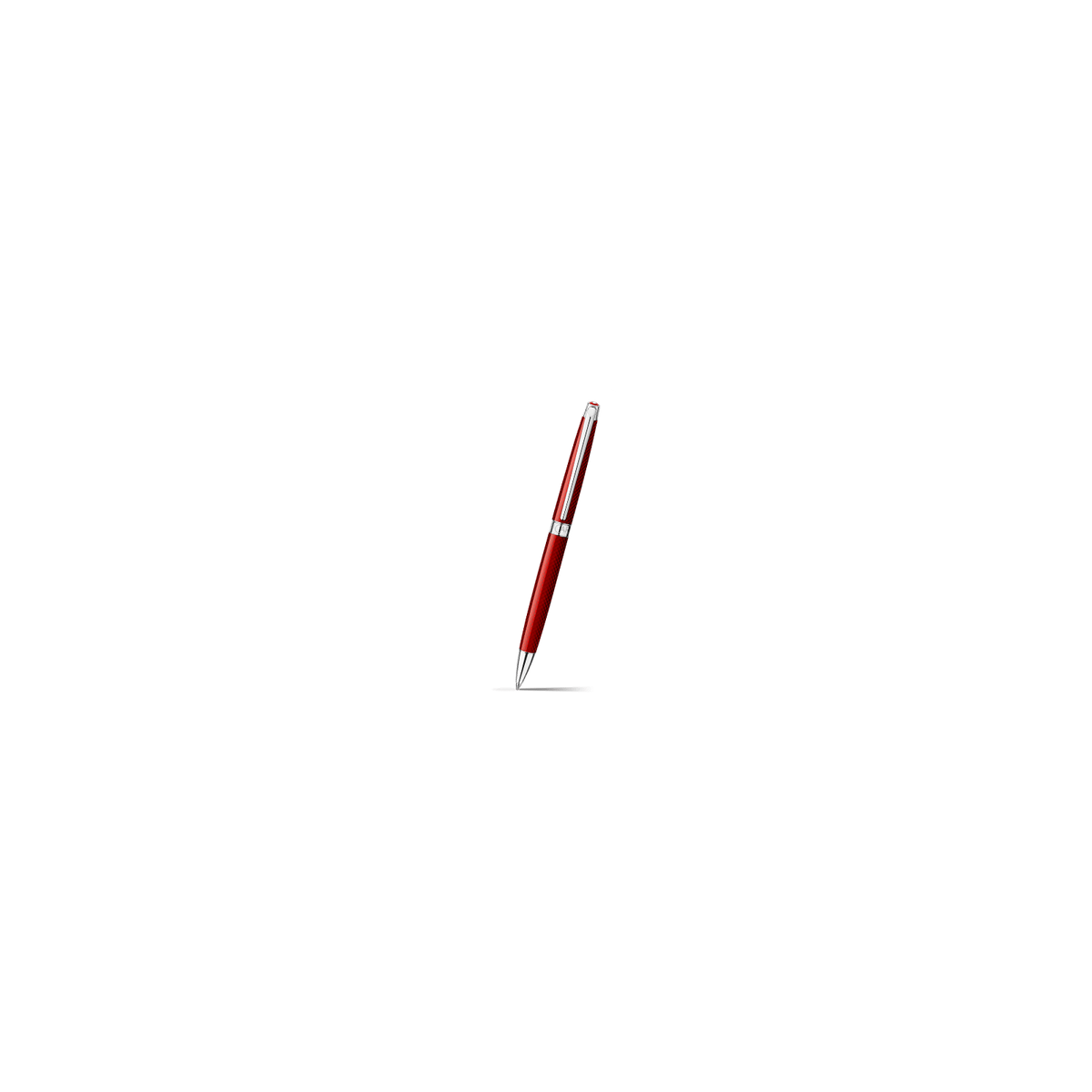 Caran d'Ache Léman Slim Rouge Carmin Ballpoint Pen on a white background