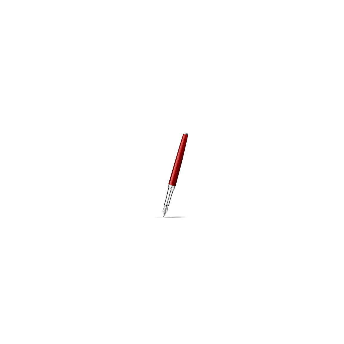 Caran d'Ache Léman Slim Rouge Carmin Fountain Pen on a white background